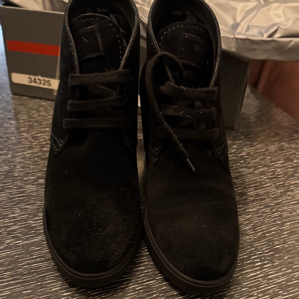 Prada Milano Wedge Bootie, blk, size 36.5, box and dust bag, excellent condition - Picture 7 of 10